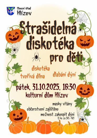 Strašidelná diskotéka pro děti - dlabání dýní
