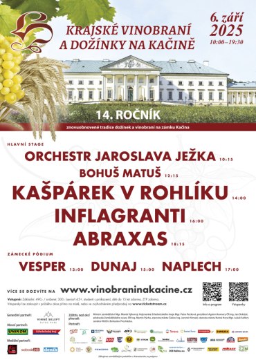 Krajské vinobraní a dožínky na Kačině 6. 9. 2025 