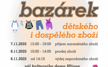 Podzimní bazárek dětského i dospělého zboží