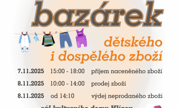 Podzimní bazárek dětského i dospělého zboží