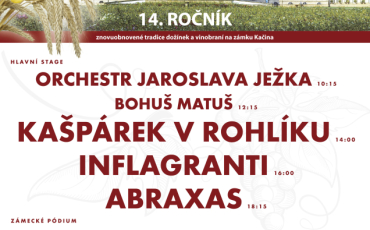 Krajské vinobraní a dožínky na Kačině 6. 9. 2025 