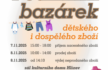 Podzimní bazárek dětského i dospělého zboží
