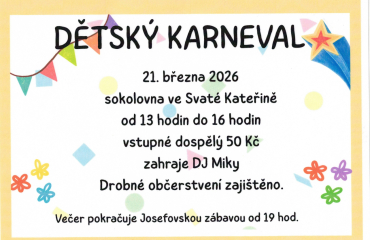 Dětský karneval ve Svaté Kateřině